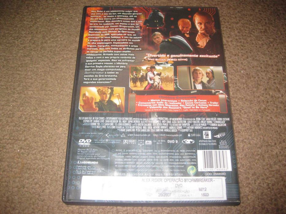 DVD "Alex Rider: Operação Stormbreaker" com Alicia Silverstone