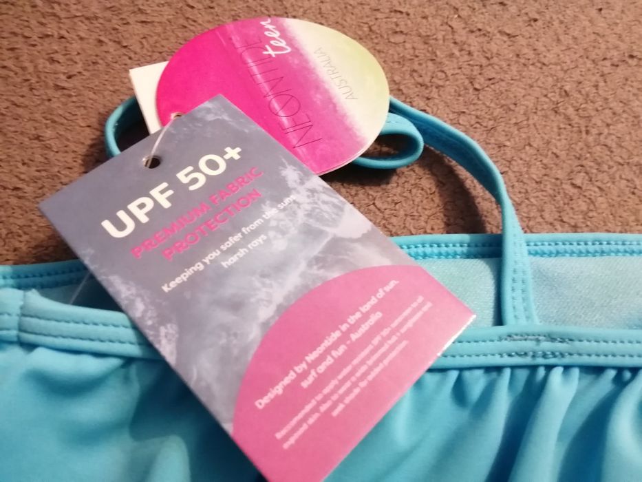 Strój kąpielowy, bikini, nowy, dwuczęściowy UPF 50+ serca r. 158