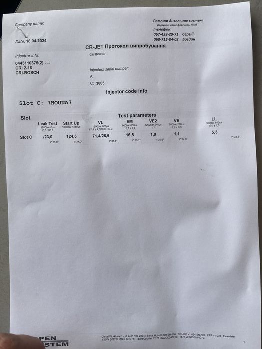 Форсунки рено опель 2.3 2.0  М9Т М9R 0445110375 0445110634 H82912226