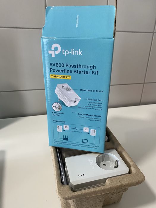 Repetidor de rede TP Link AV 600 PassthroughPowesline Kit