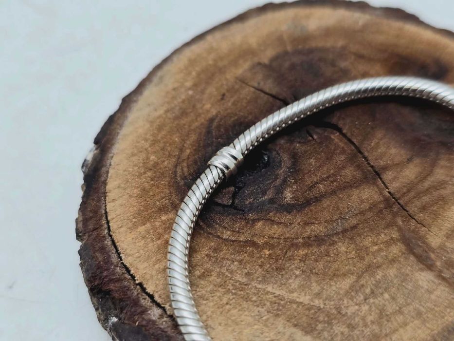 Srebrna bransoletka 925 - PANDORA - 13,98g - 17cm