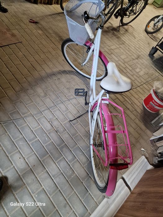 Rower damski miejski różowy