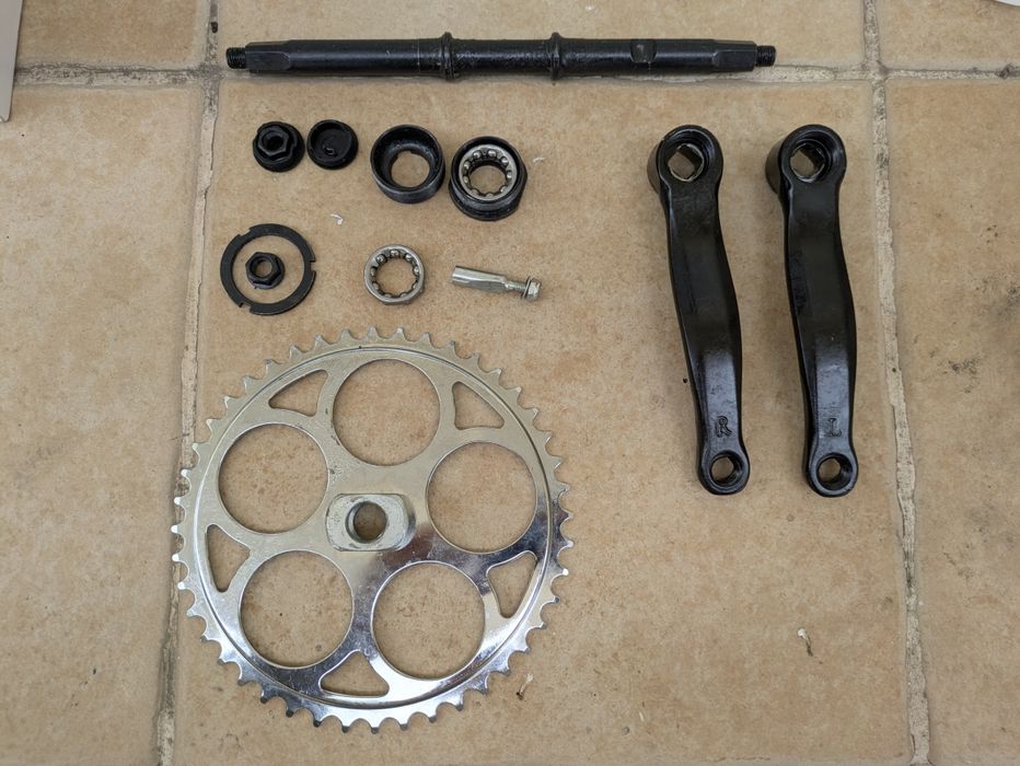 Pedaleira alargada com rolamentos para Bina / Bicicleta a motor