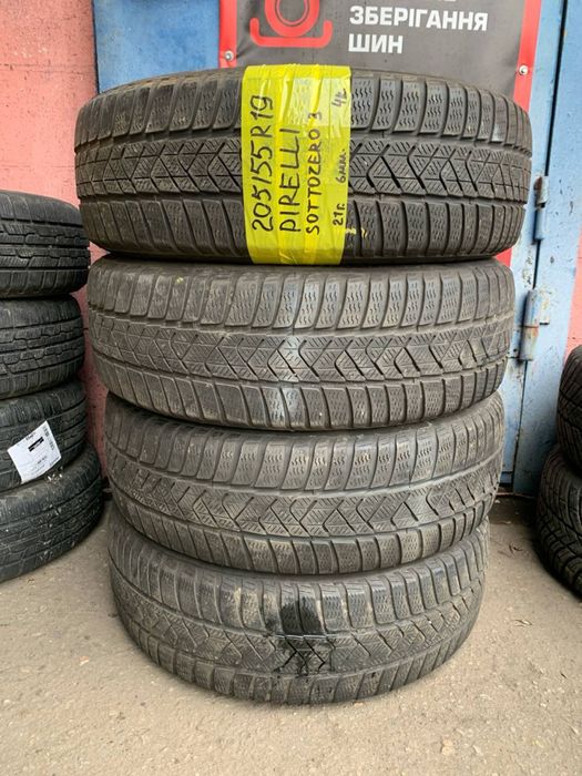 205 55 19 pirelli sotozero зима 4 штуки протектор 70%