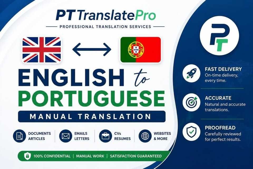 Tradução Inglês-Português// Rápida e Profissional