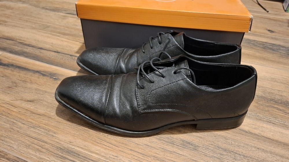 Czarne  męskie półbuty