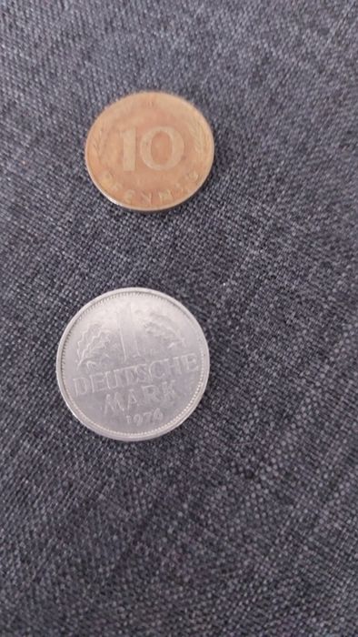 Sprzedam 1 markę niemiecką 1976 r i 10 pfenig niemiecki
