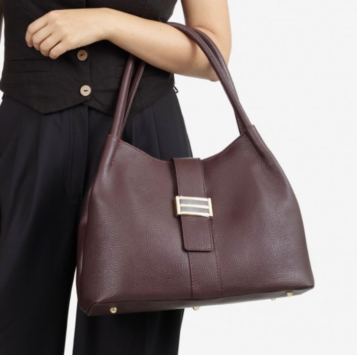 Сумка руда  чорна  біла шкіряна італійська Кожаная сумка Италия беж