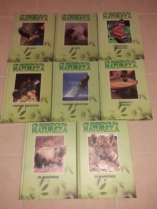 Conjunto de 8 livros os segredos da natureza.
