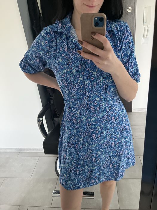 Sukienka niebieska george kwiaty wiskoza