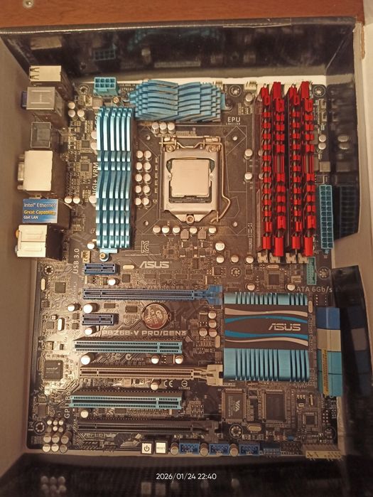 Комплект i5 2500 + asus p8z68 vpro gen3 + 4x4 gb ddr3