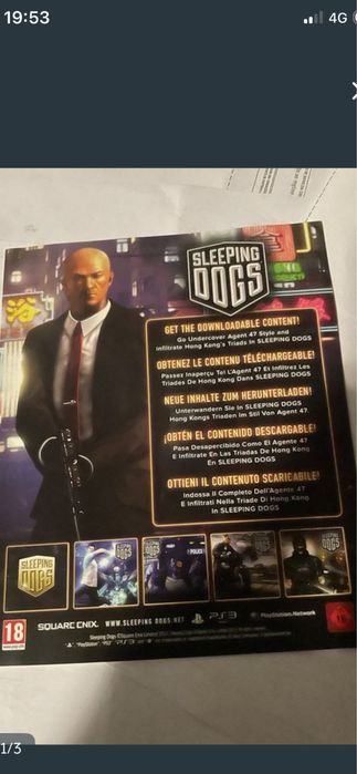 Folheto Ps3 Sleeping Dogs/Hitman