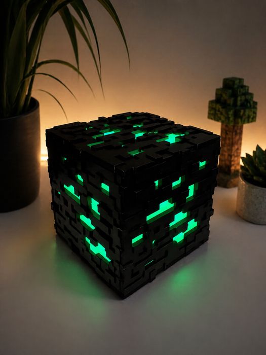Lampka Minecraft (druk 3D)