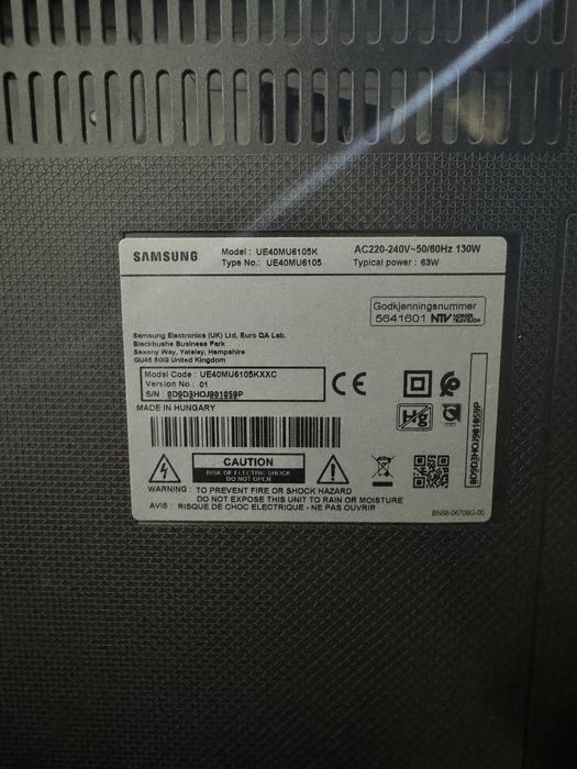 Smart TV Samsung 40” 4K UHD