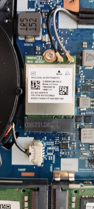 "Placa WiFi 6 + Bluetooth 5.2 MediaTek MT7921 M.2 2230 - FRU 5W10V25823 - Lenovo Legion 5