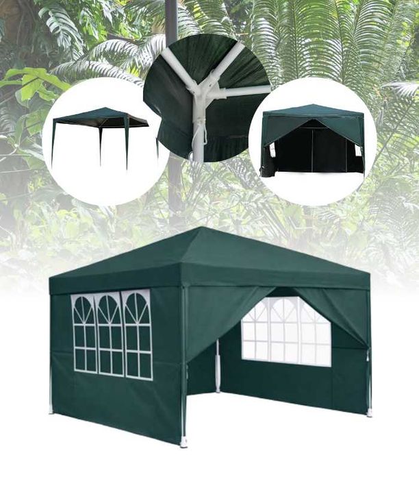 Павільйон садовий 3×3 м | Намет-альтанка з 4 боковими стінками