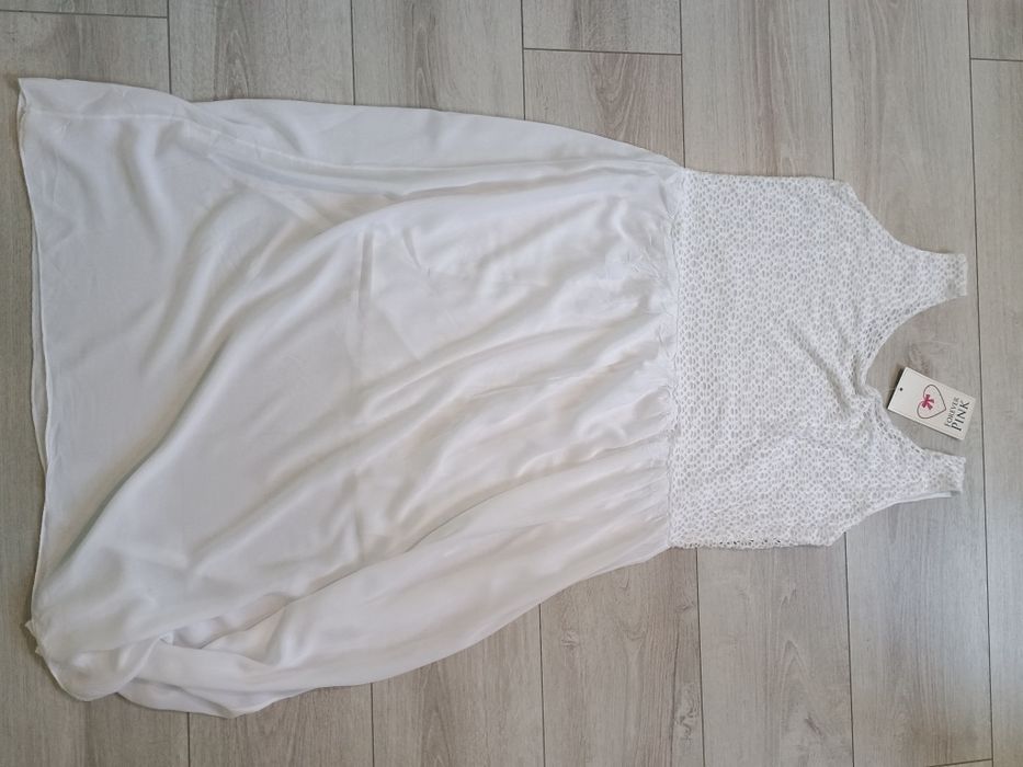 Sukienka letnia biała L/XL Boho q