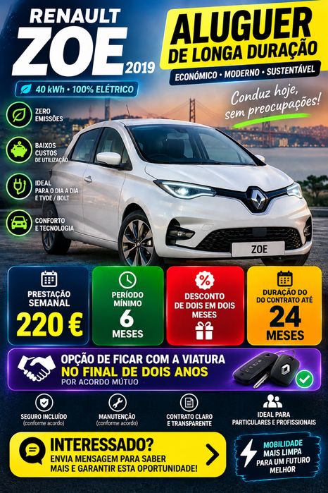 Aluguer Renault Zoe TVDE