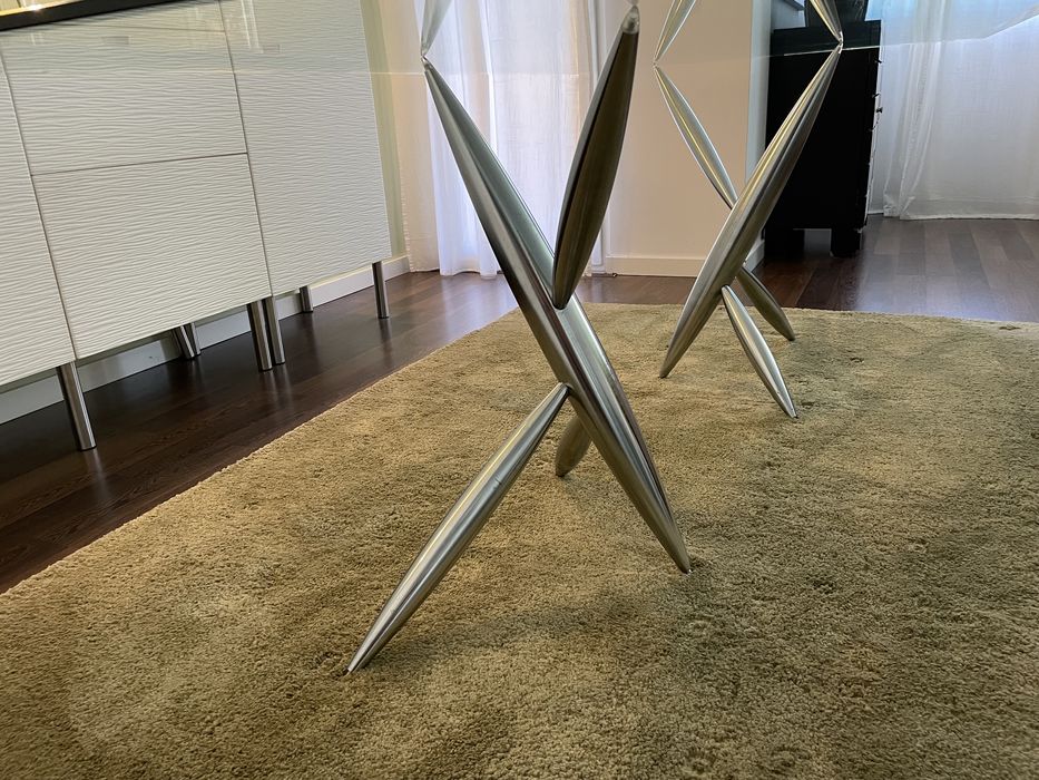 Mesa vidro Ângelo reflex Pitto 72 (oportunidade)