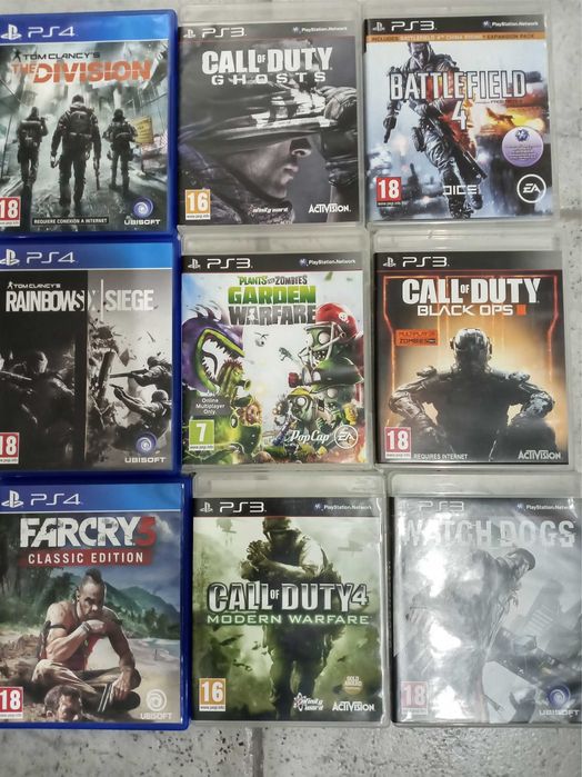 Vendo jogos PS3 e PS4 com PlayStation 3 e comando