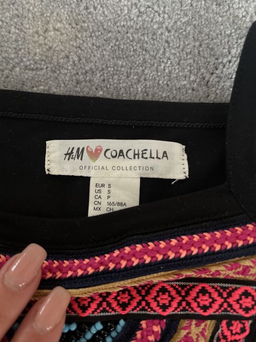 Top H&M x Coachella ze zdobieniami damski rozm S