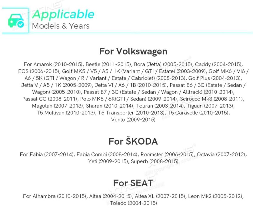 Rádio Android Auto VW