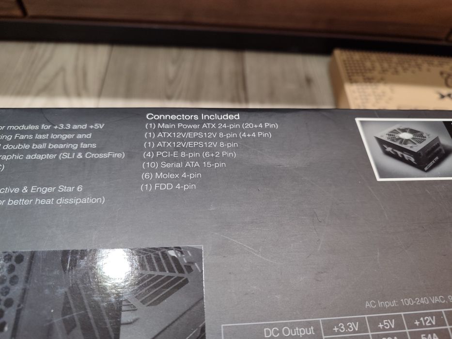 Zasilacz 650w XFX XTR 650 80+ Gold Hybrid Fan Mode modular modular