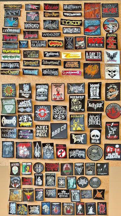 Patches Bandas Rock e Metal - Bordados (Sew-on) e Woven (Novos)
