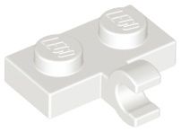 LEGO 11476 Plytka 1x2 klip Biała