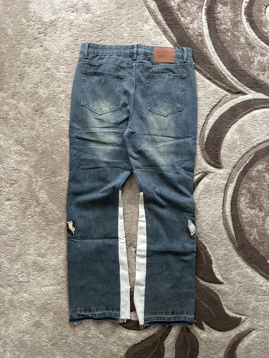 gallry dept flared jeans x chrome hearts