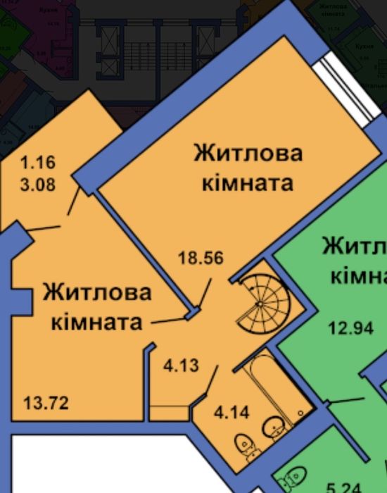 Продаж 3-ри кімнатна Весняна 9, Половки