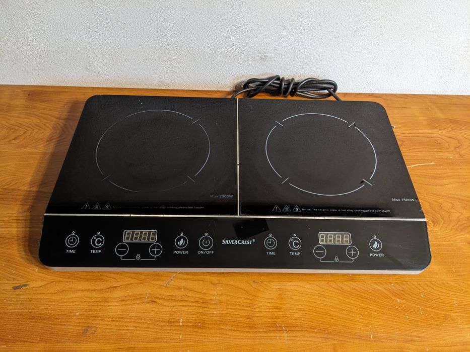 Plyta indukcyjna Silvercrest 3500W, 1-fazowa, 2-polowa, SDI 3500 A1