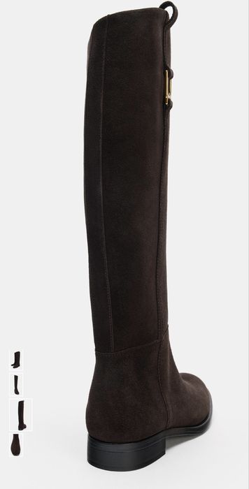 Сапоги Zara замшеві