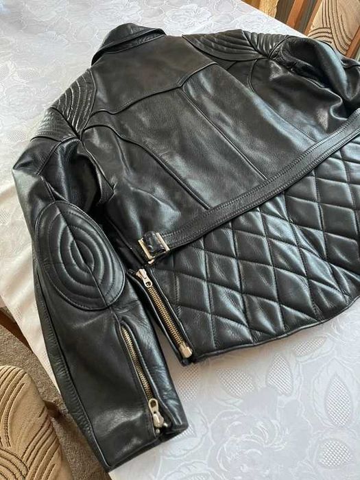 Kurtka skórzana męska motocyklowa ramoneska solidna L XL Erlmeier