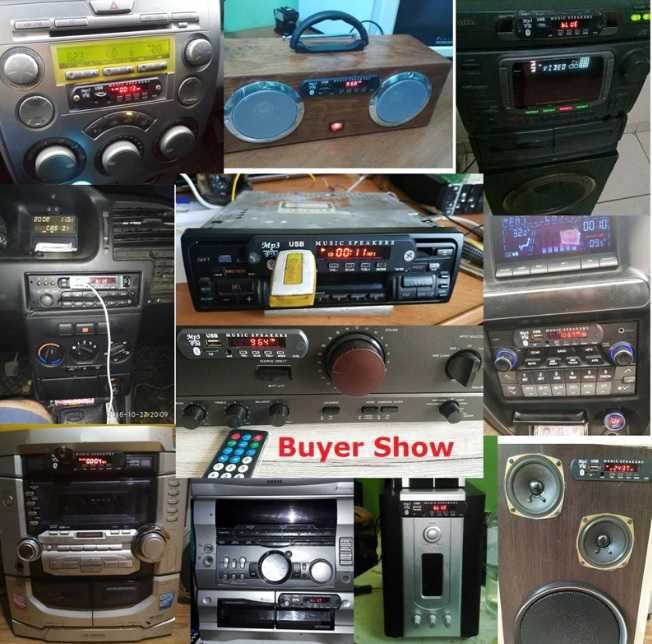 Placa Radio mini mp3 2 MODELOS c/ Bluetooth SD USB FM AUX JACK 3.5 NOV
