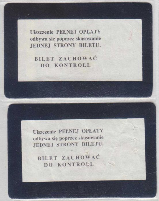 Bilet _ 2 starsze bilety ZTM Warszawa *