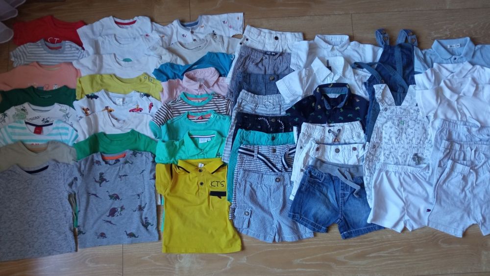 Футболка поло шорти ромпер сорочка74-80 h&m next primark gap.. 9-12