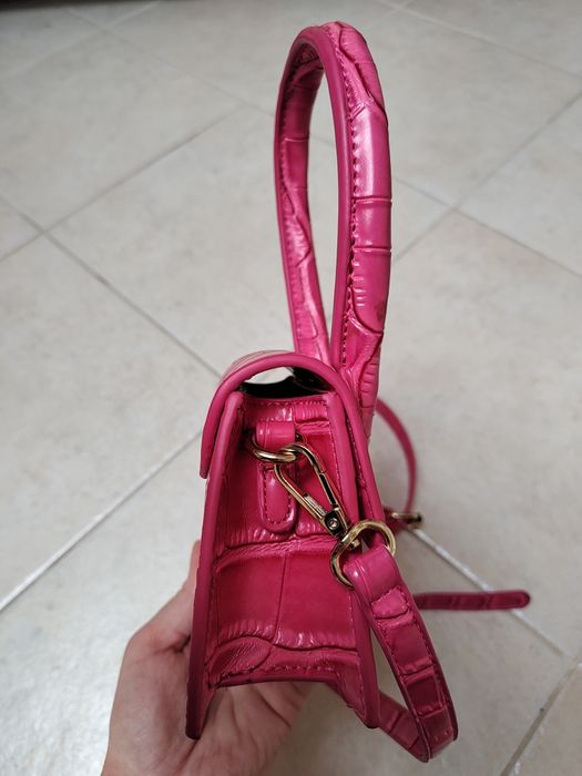 Torebka Jacquemus różowa skóra węża