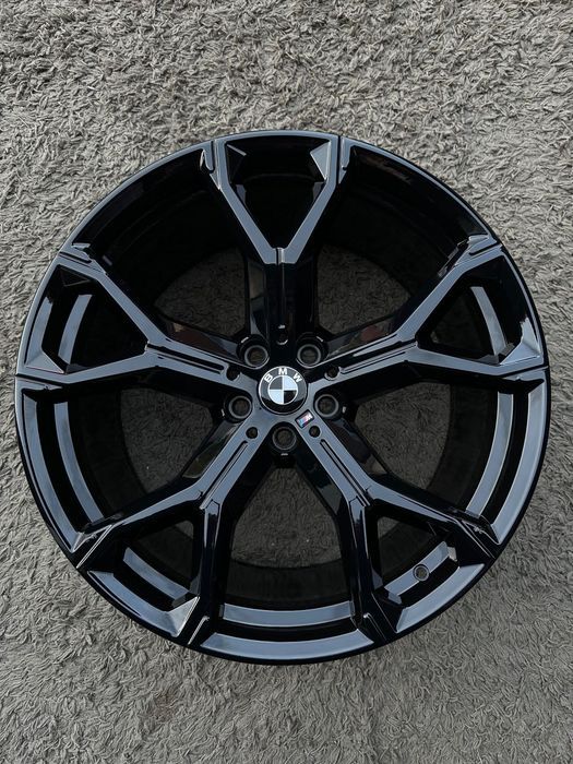Oryginalne felgi BMW 21 M pakiet 5x112 X5 G05 X6 G06 Styling 741 9.5j ET37 IS37 10.5j ET43 IS43 8071998 alufelgi 8071999 SUV Czarne Black Piano oryginał WZ 741M wzór style