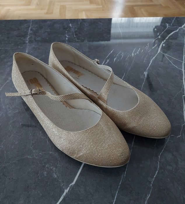 Złote baleriny rozmiar 41