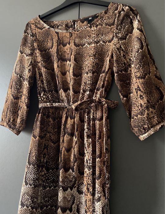 Sukienka ze wzorkiem węża H&M S 36/6 165/84A