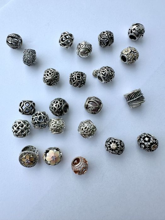 Браслет Pandora,  шармы пандора, серебро, золото, Pandora оригинал