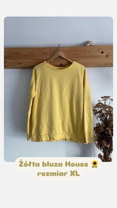 Bluza damska żółta, bawełna na jesień, do pracy, House, XL/42