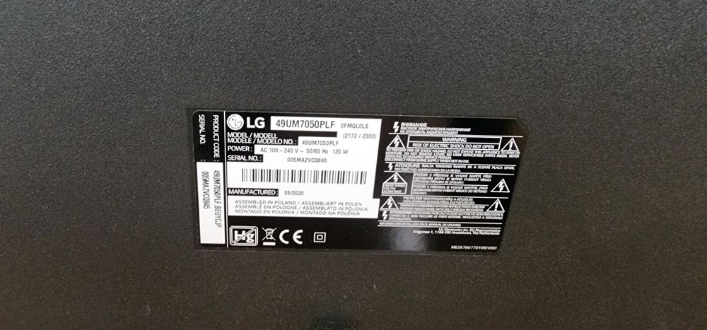 tv lg 49um7050plf