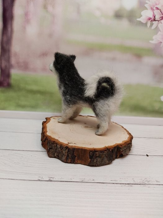 Игрушка собака валяная. Фигурка собаки. Портрет питомца. Маламут.