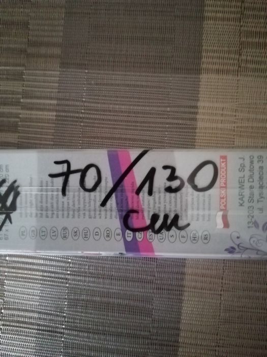 Roleta dzień / noc, szara. 70 na 130 cm.