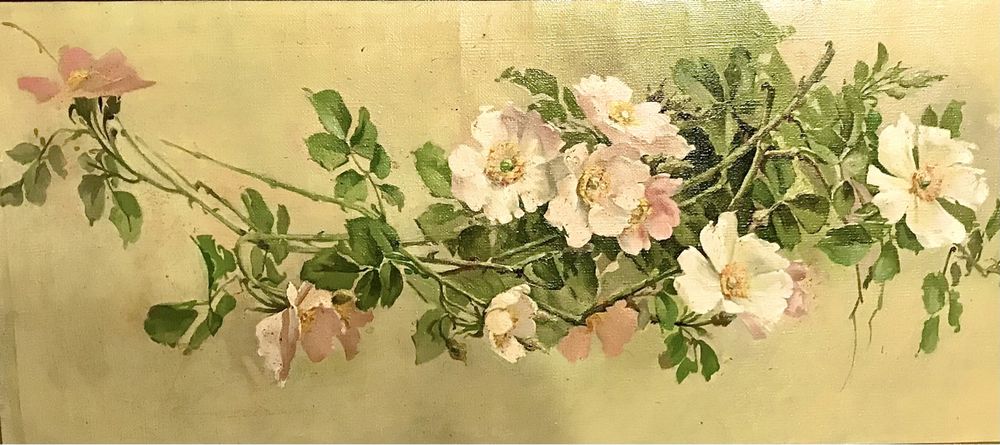 Картина, винтаж, «Цветочная композиция», холст, масло.