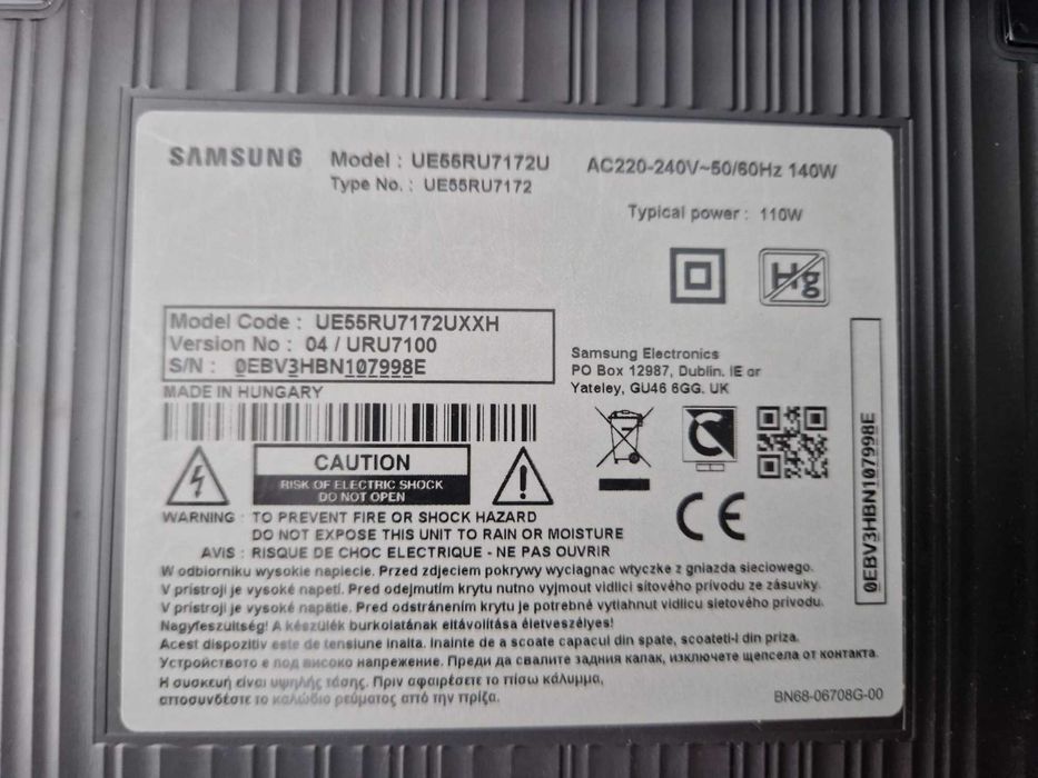 TV Samsung UE55RU7172U