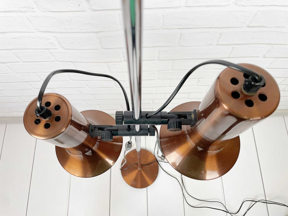 Duńska lampa stojąca z lat 70 – Space Age, PRL, Vintage, podłogowa