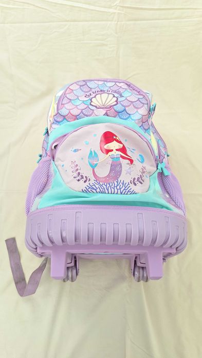 Mochila Escolar Criança Sereia c/ Rodas (Trolley) – Bom Estado